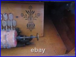 Antique c1880-1890 Concert Roller Organ Hand Crank with 15 Cobb Rolls as-is Estate