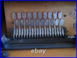 Antique c1880-1890 Concert Roller Organ Hand Crank with 15 Cobb Rolls as-is Estate