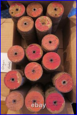 Antique c1880-1890 Concert Roller Organ Hand Crank with 15 Cobb Rolls as-is Estate