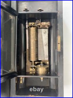 Antique cylinder music box pre 1900 likely Swiss Antique cylinder music box pre 1900 likely Swiss