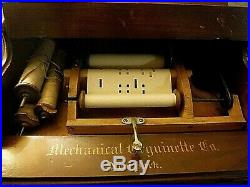 Antique mandolinda roller organ mechanical organette co. Near mint xtra rolls