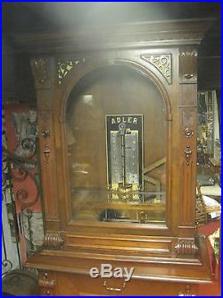 Antique music box by Adler, coin-op with beautiful tone and more discs available