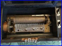 Antique music box parts or repair. Dated 1894