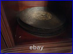 Antique symphonium disk music box 1890s with 15 12 disks