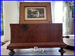 Antique19th Century 13 5/8 Disc Wood Symphonion Music Automaton Box + 20 Discs
