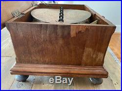 Antique19th Century 13 5/8 Disc Wood Symphonion Music Automaton Box + 20 Discs