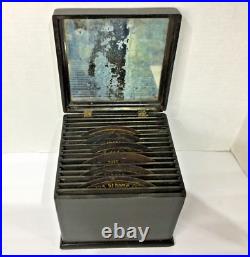 Asstd 6 Atq Polyphon English Songs Music 5.75 Discs With Wooden Case Germany! S16