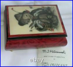 Authentic MJ Hummel Music Box Handcrafted by Ercolano My What a Happy Day New