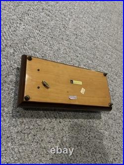 Authentic Vintage Italian Inlaid Wood Music Jewelry Box with Original Key