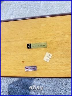 Authentic Vintage Italian Inlaid Wood Music Jewelry Box with Original Key