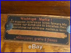 BEAUTIFUL Antique German Double Comb Symphonion Disc Music Box plus 20 Disc