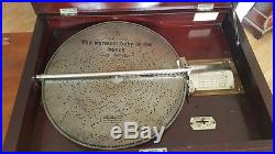 BEST SOUNDING, HUGE & CARVED 17 STELLA DISC MUSIC BOX 24 DISCS IN DRAWER c1890