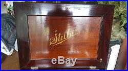 BEST SOUNDING, HUGE & CARVED 17 STELLA DISC MUSIC BOX 24 DISCS IN DRAWER c1890