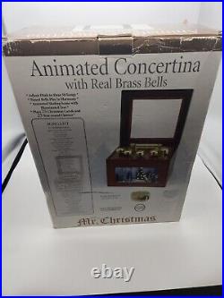 BRAND NEW Mr. Christmas Animated Concertina Real Brass Bells 50 Songs 2006 Music