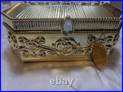 Bath & Body Works Disney Princess Keepsake Jewelry Music Box Gold Limited Ed New