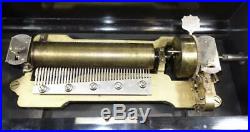 Beautiful Antique Jacot's Swiss Cylinder Type Crank Music Box 10 Melodies Songs