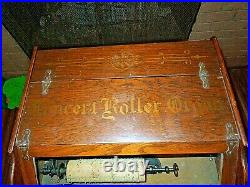 Beautiful Antique Original Concert Roller Organ Autophone Works with 9 Cobs