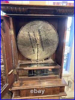 Beautiful Antique Polyphon Upright Coin Operated Disc Music Box