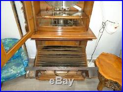 Beautiful Antique Polyphon Upright Disc Music Box- Sounds Perfect