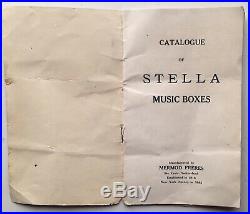 Beautiful Antique Stella Music Box With Accessories