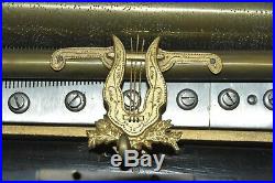 Beautiful Antique Swiss Music Box by B. A. Bremond 6 Airs vintage Mandoline Harpe