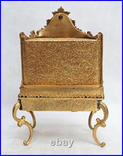 Beautiful Antique Viennese Austrian Enamel Porcelain Gilt Music Box