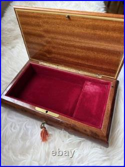 Beautiful Reuge Italian Wood Music Jewelry Box Fur Elise WORKING
