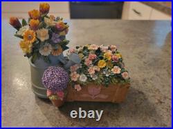 Beautiful San Francisco Music Box Co Flowers Watering Can Plays EDELWEISS