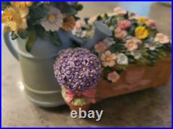 Beautiful San Francisco Music Box Co Flowers Watering Can Plays EDELWEISS