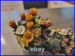 Beautiful San Francisco Music Box Co Flowers Watering Can Plays EDELWEISS