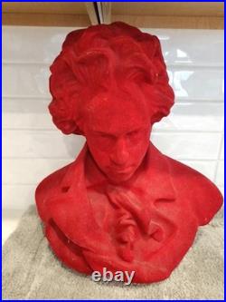 Beethoven Decorative Red Velvet BustVERY RARE