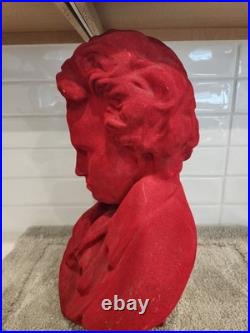 Beethoven Decorative Red Velvet BustVERY RARE