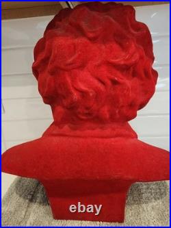 Beethoven Decorative Red Velvet BustVERY RARE