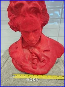 Beethoven Decorative Red Velvet BustVERY RARE