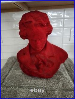 Beethoven Decorative Red Velvet BustVERY RARE