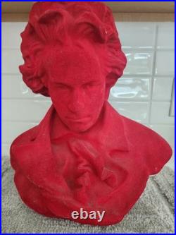 Beethoven Decorative Red Velvet BustVERY RARE