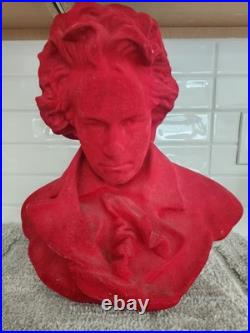 Beethoven Decorative Red Velvet BustVERY RARE