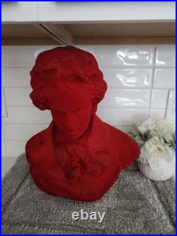 Beethoven Decorative Red Velvet BustVERY RARE