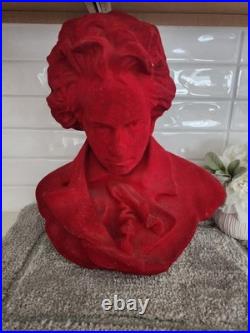 Beethoven Decorative Red Velvet BustVERY RARE