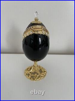 Black/Gold Splendid Music/Jewelry Egg Box with Crystallized Swarovski Elements