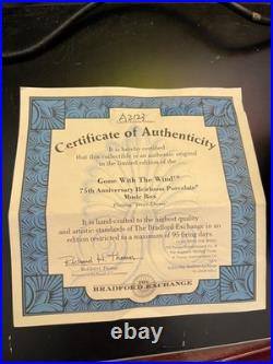 Bradford Exchange 75th Anniversary Gone With The Wind Heirloom Limoge Music Box