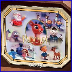 Bradford Exchange Rudolph The Red-Nosed Reindeer Music Box 3D North Pole Scene