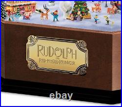 Bradford Exchange Rudolph The Red-Nosed Reindeer Music Box 3D North Pole Scene