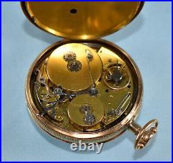 C. 1800 Gold Swiss Musical Pocket Watch Repeater & Music Box