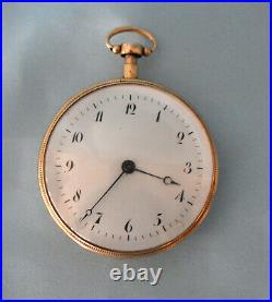 C. 1800 Gold Swiss Musical Pocket Watch Repeater & Music Box