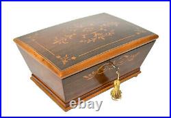 C. 1850 Musical Sewing Kit Sectional Comb Music Box Neccessaire