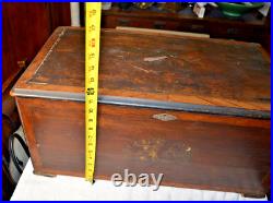 C1800s Large SWISS 6 Bells, 12 Aires Cylinder Music Box 25X14X12