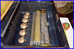 C1800s Large SWISS 6 Bells, 12 Aires Cylinder Music Box 25X14X12