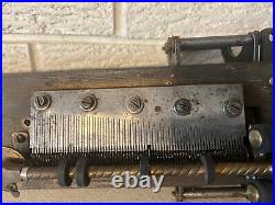 C1900 Antique Regina Coin Operated Disc Music Box Comb Mechanism Only