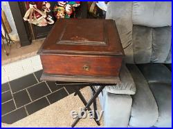 C1900 Antique Regina Coin Operated Disc Music Mahogany Box case Only C1900 Antique Regina Coin Operated Disc Music Mahogany Box case Only